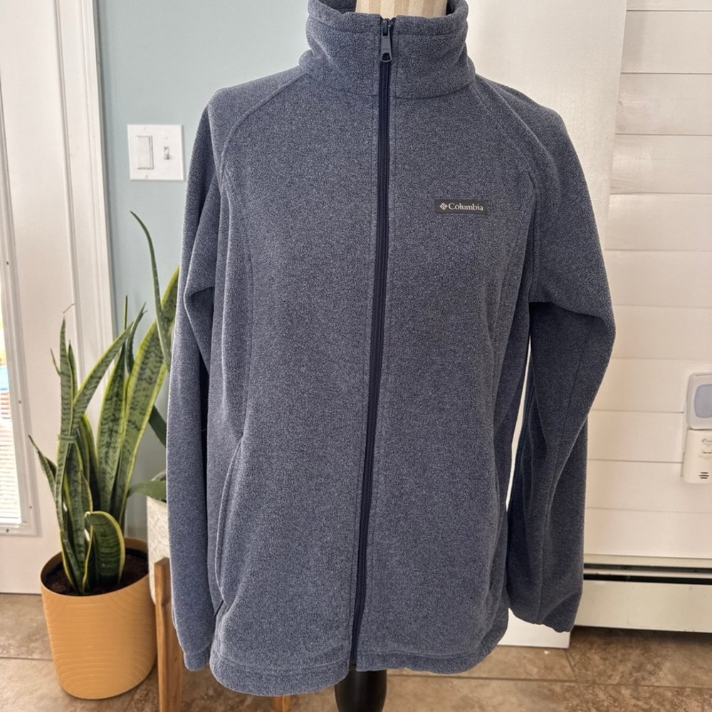 Columbia Blue Full-Zip Fleece Jacket